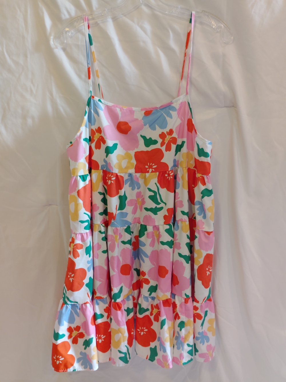 SHEIN Women's XL Floral Tiered Camisole Dress